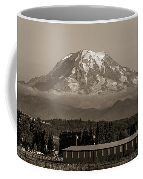 Mt Coffee Mug featuring the photograph Mt Rainier by Jason Hughes