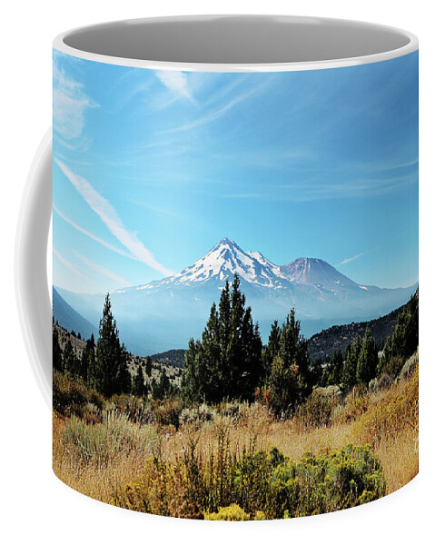 Landscape Coffee Mug featuring the photograph Mt Shasta by Sylvia Cook