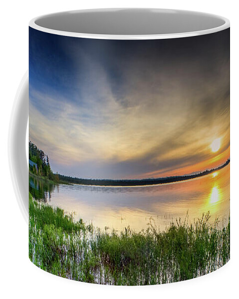 Wisconsin Coffee Mug featuring the photograph Mud Bay sunset 1 by David Heilman