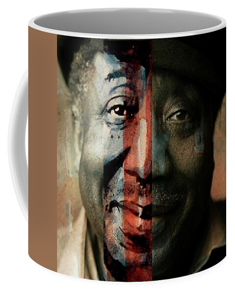 Muddy Waters Coffee Mug featuring the mixed media Muddy Waters - Mannish Boy by Paul Lovering