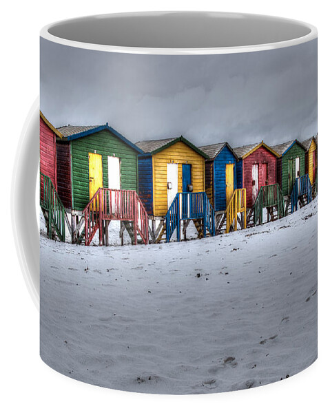 Beach Coffee Mug featuring the photograph Muizenberg beach huts 1 by Claudio Maioli