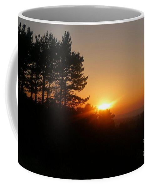 Sunset Coffee Mug featuring the photograph Mulholland Sunset and Silhouette by Nora Boghossian
