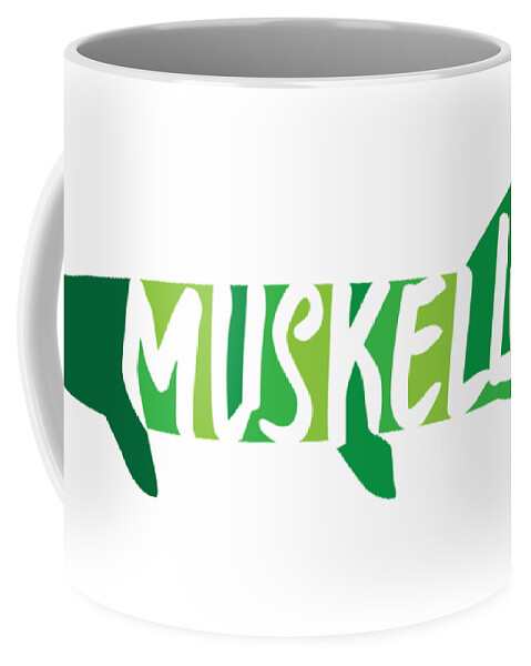 Musky Coffee Mug featuring the digital art Multicolored Muskellunge by Geoff Strehlow
