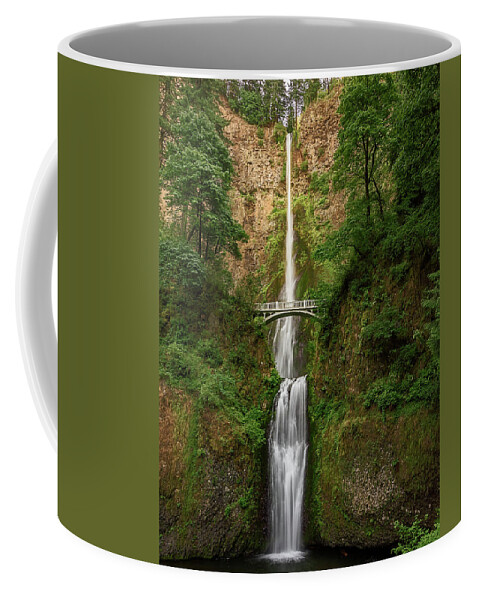 Cascade Locks Coffee Mug featuring the photograph Multnomah Falls by John Hight
