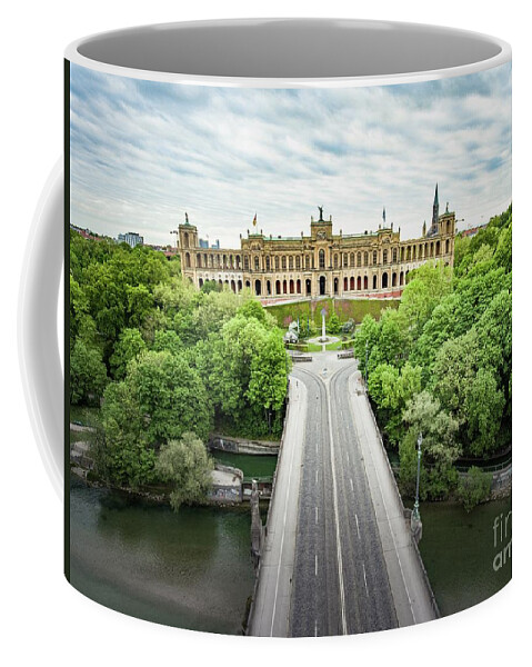Bavaria Coffee Mug featuring the photograph Munichs picturesque Maximilianeum by Hannes Cmarits
