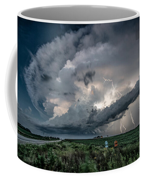 Farmscape Coffee Mug featuring the photograph Muscatine County Supercell by Paul Brooks