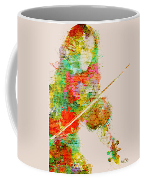 Violin Coffee Mug featuring the digital art Music In My Soul by Nikki Smith