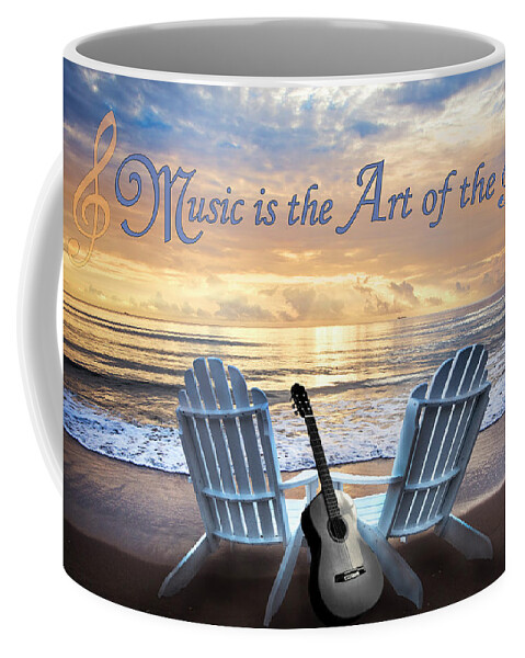 Clouds Coffee Mug featuring the photograph Music is the Art of the Soul by Debra and Dave Vanderlaan