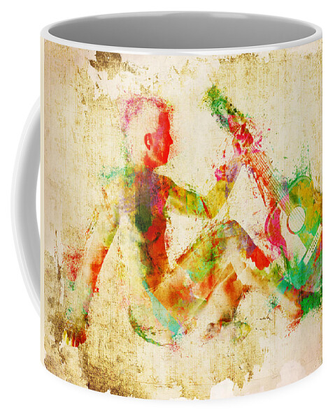 Guitar Coffee Mug featuring the digital art Music Man by Nikki Marie Smith