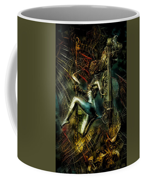 Musician Coffee Mug featuring the mixed media Musician by Lilia S