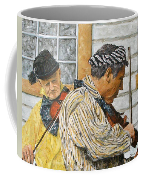 Richard T Pranke Coffee Mug featuring the painting Musicians by Richard T Pranke