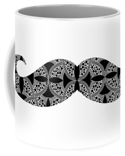 Mustache Coffee Mug featuring the digital art Mustache tee by Edward Fielding