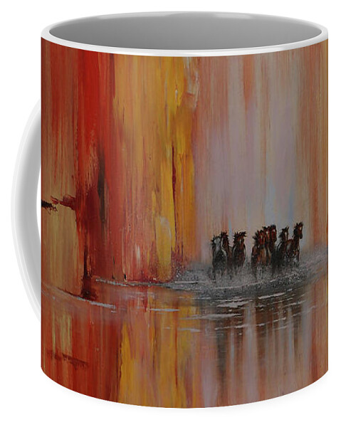 Mustang Canyon Painting Coffee Mug featuring the painting Mustang Canyon by Karen Kennedy Chatham