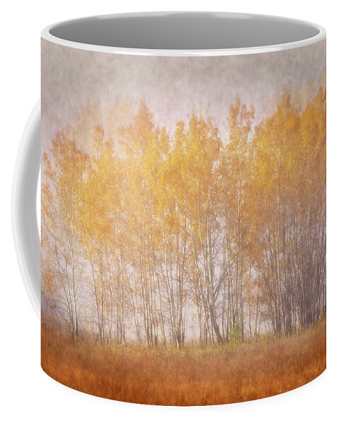 Autumn Coffee Mug featuring the photograph Muted Gold by Leda Robertson