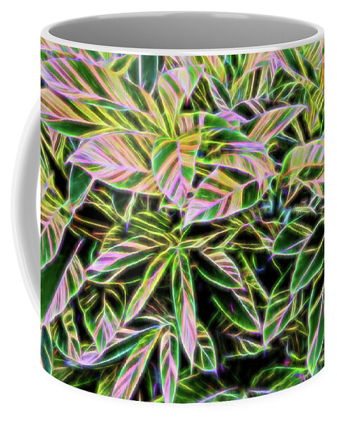 Leaves Coffee Mug featuring the photograph Muted Variegated Leaves by Linda Phelps