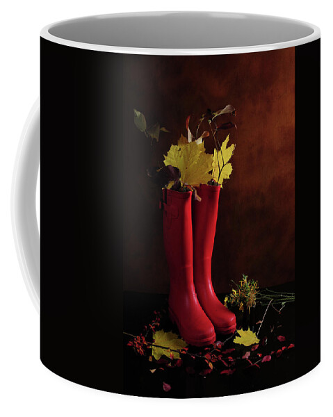 Girly Coffee Mug featuring the photograph My Boots are Cool by Randi Grace Nilsberg