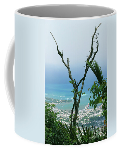  Coffee Mug featuring the photograph My Favorite Wishbone between a mountain and the beach by Heather Kirk