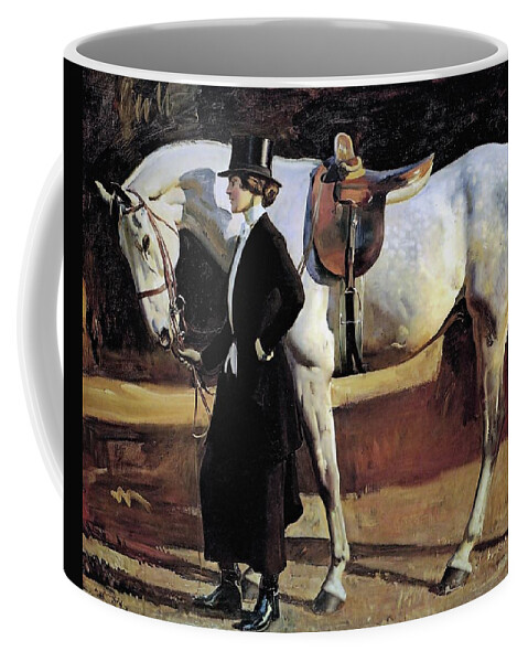Alfred James Munnings Coffee Mug featuring the painting My Horse is my Friend by Alfred James Munnings