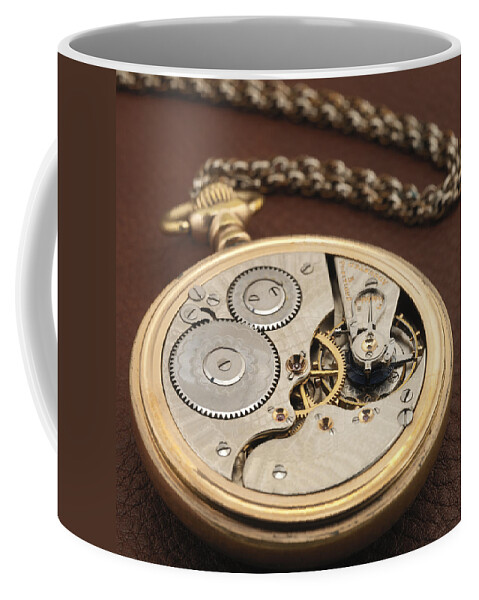 Pocket Watch Coffee Mug featuring the photograph My Old Pocket Watch by Jerry McElroy