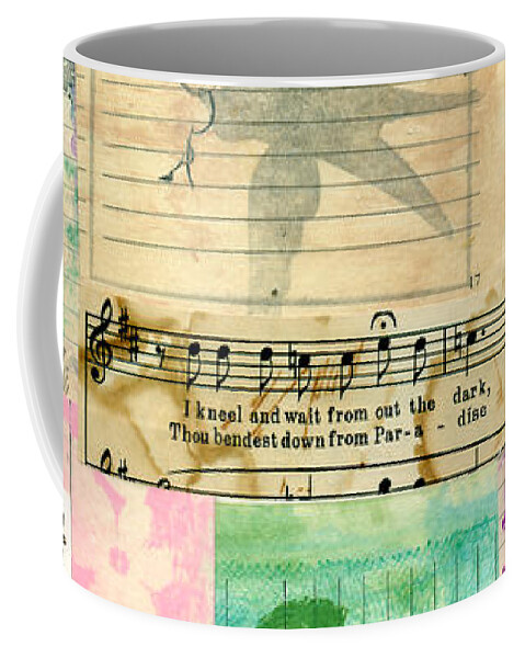 Collage Coffee Mug featuring the photograph My Secret - Paper Collage by Sandra Foster