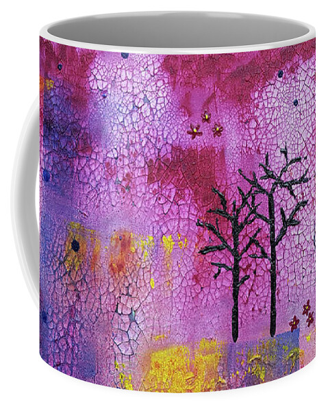 Acrylic Coffee Mug featuring the painting Mystery Garden by Diana Hrabosky