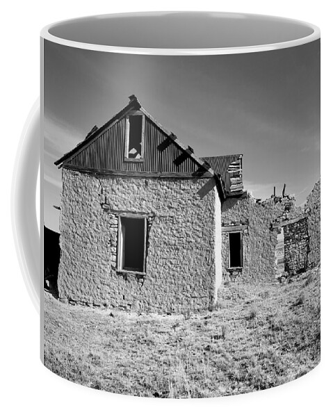 Black And White Coffee Mug featuring the photograph Mystery Ranch No. 1 by Brad Hodges