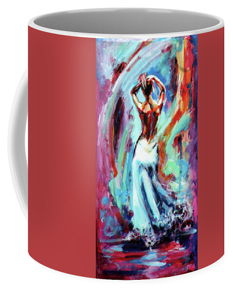 Mystic Coffee Mug featuring the painting Mystic dance by Kovacs Anna Brigitta
