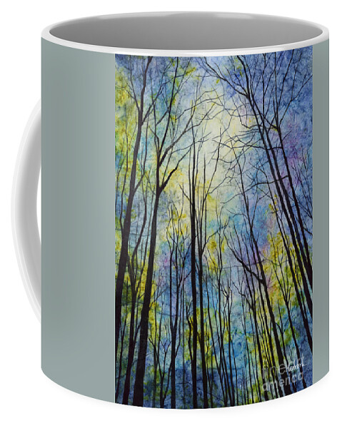 Mystic Coffee Mug featuring the painting Mystic Forest by Hailey E Herrera