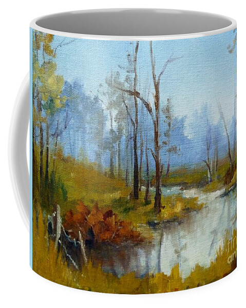Morning Coffee Mug featuring the painting Mystic Morning by K M Pawelec