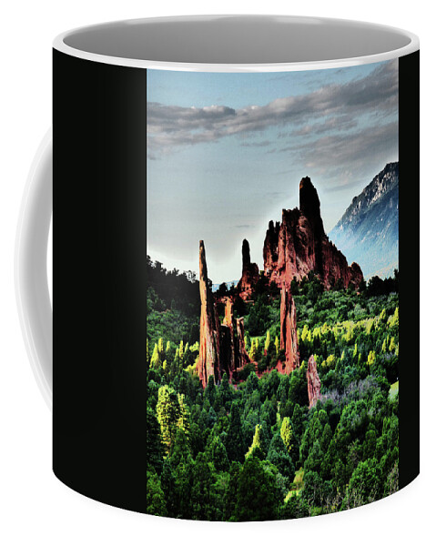 Garden Of The Gods Coffee Mug featuring the photograph Mystical Peaks Garden of the Gods by Alan Socolik