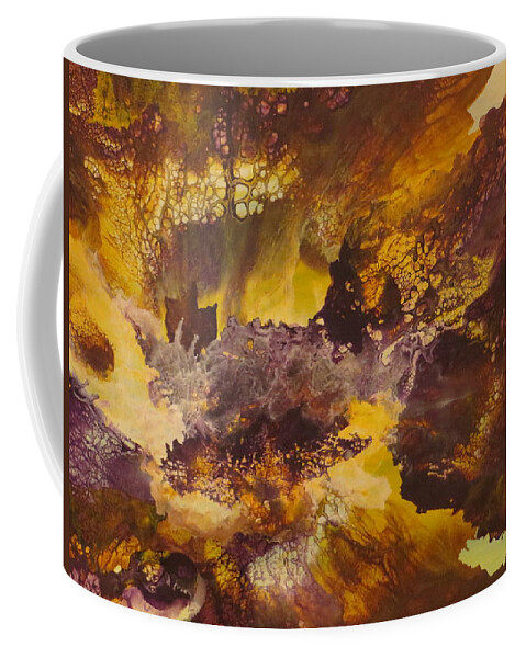 Abstract Coffee Mug featuring the painting Mystical by Soraya Silvestri
