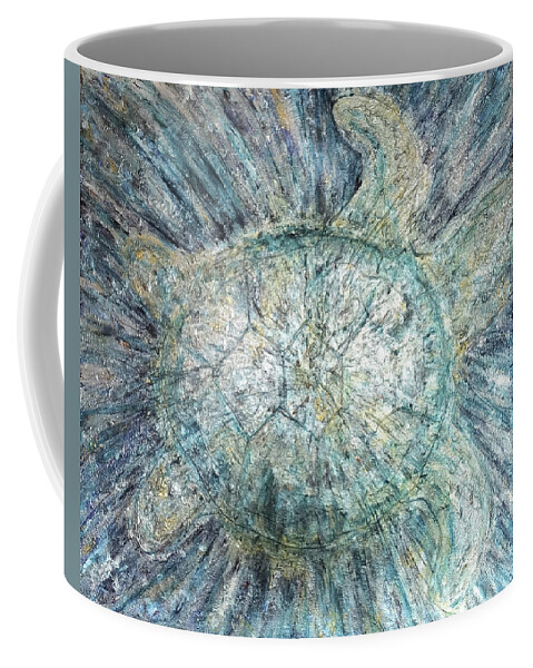 Mystical Coffee Mug featuring the painting Mystical Sea Turtle by Michelle Pier
