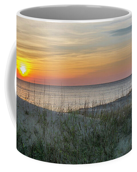 Nags Head Coffee Mug featuring the photograph Nags Head Sunrise with Gazebo by WAZgriffin Digital
