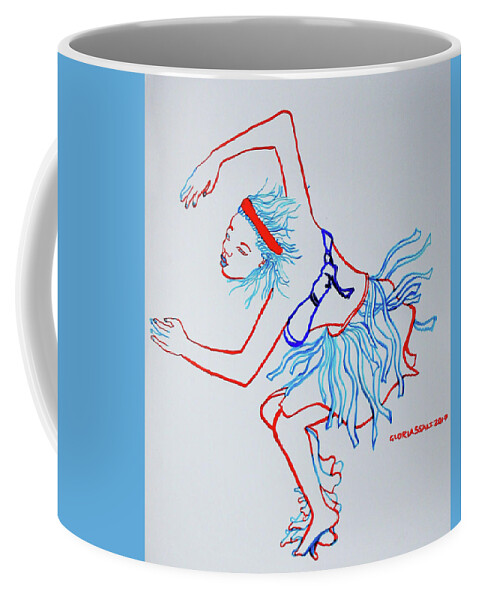 Jesus Coffee Mug featuring the painting Namibian Traditional Dance by Gloria Ssali