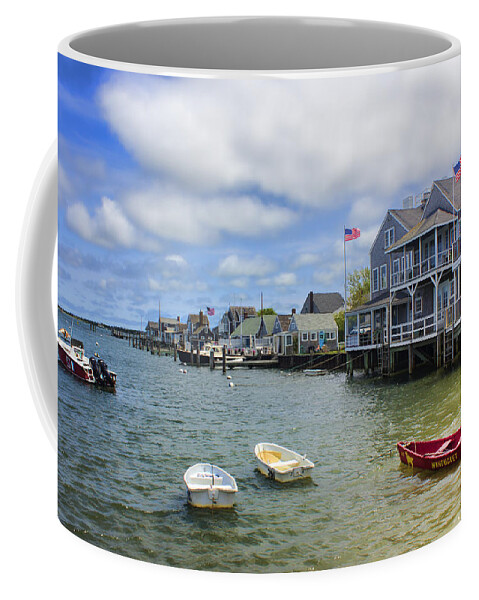 Nantucket Harbor Coffee Mug featuring the photograph Nantucket Harbor - Safe Harbor Series 51 by Carlos Diaz