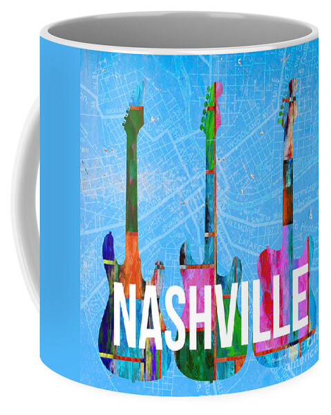 Nashville Coffee Mug featuring the photograph Nashville Guitars Music Scene by Edward Fielding