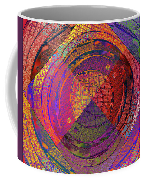 Silicon Valley Coffee Mug featuring the digital art National Semiconductor Silicon Wafer Computer Chips Abstract 5 by Kathy Anselmo