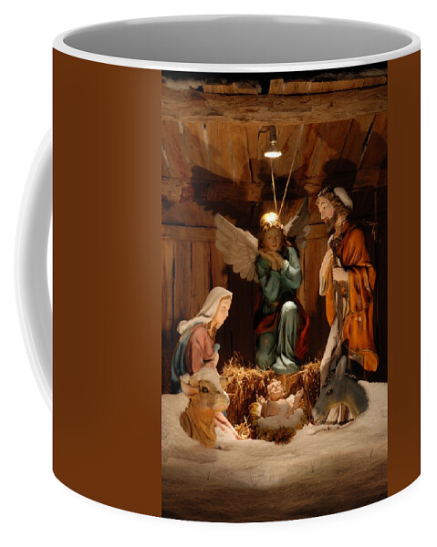 Christmas Coffee Mug featuring the photograph Nativity by Amanda Jones