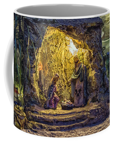 Scene Coffee Mug featuring the photograph Nativity scene by Patricia Hofmeester