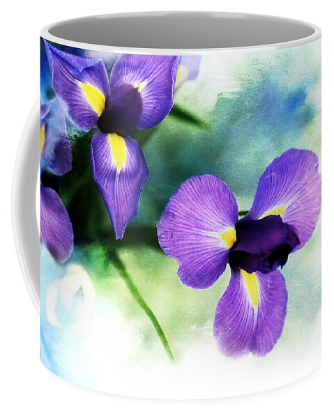 Iris Coffee Mug featuring the photograph Nature Splash by Theresa Campbell