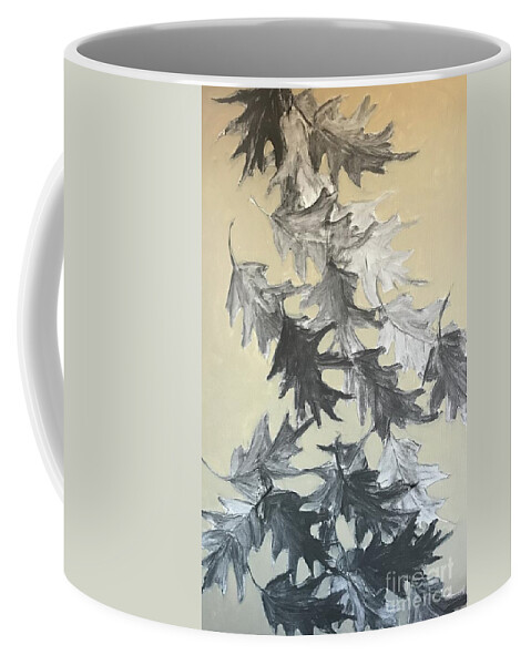 Tree Leaves Coffee Mug featuring the painting Natures Fallen Trash by Sherry Harradence