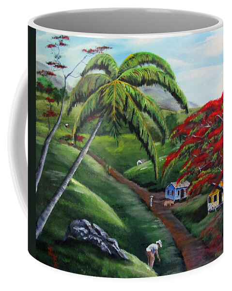 Tropical Coffee Mug featuring the painting Natures Way by Luis F Rodriguez
