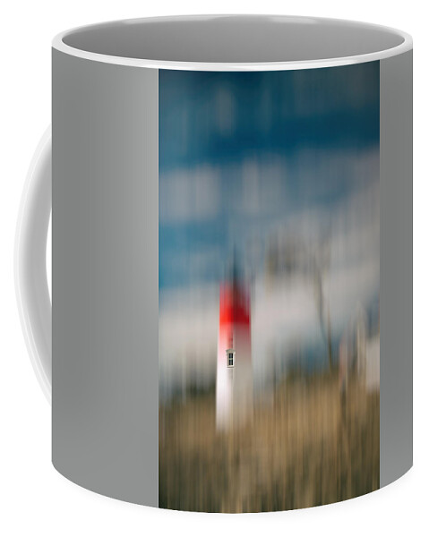 Nauset Lighthouse Abstract Coffee Mug featuring the photograph Nauset Lighthouse Window Abstract, Cape Cod Photograph, Large Wa by Darius Aniunas