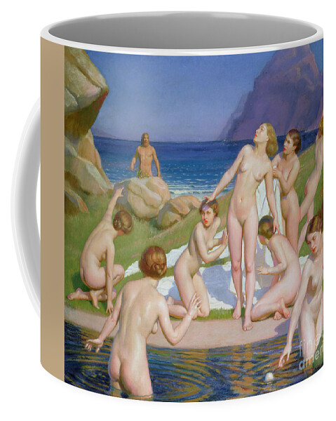Naked Coffee Mug featuring the painting Nausicaa by William McGregor Paxton by William McGregor Paxton