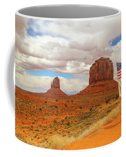 Usa Coffee Mug featuring the photograph Navajo Nation Flag by Alberto Zanoni