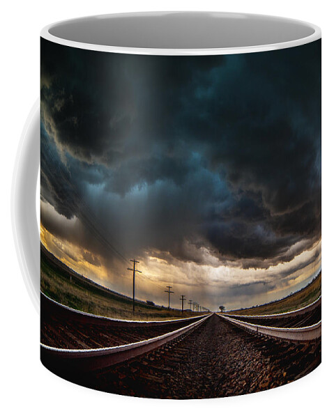 Storm Coffee Mug featuring the photograph Nebraska Storm Hwy 30 by Darren White