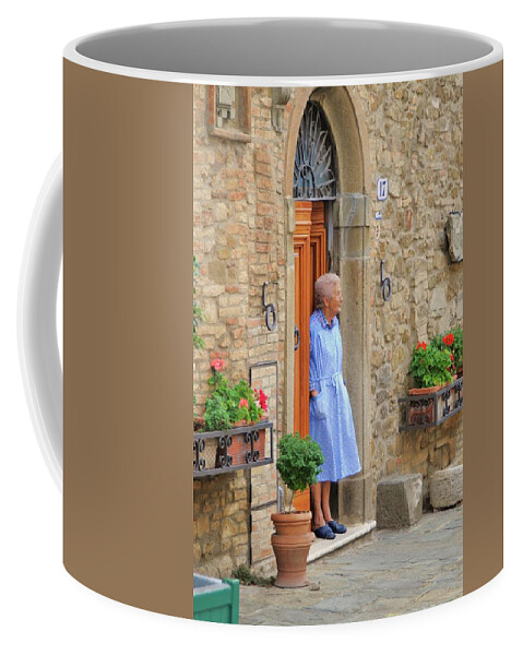 Italy Coffee Mug featuring the photograph Neighborhood Watch by Jim Benest