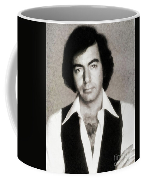 Neil Coffee Mug featuring the painting Neil Diamond, Singer by Esoterica Art Agency