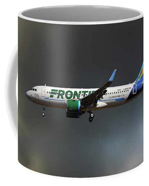 Neo Frontier Coffee Mug featuring the photograph NEO Frontier Airbus A320 by Smart Aviation