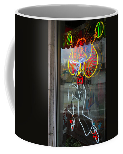 Neon Coffee Mug featuring the photograph Neon by Dart Humeston